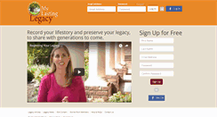 Desktop Screenshot of mylastinglegacy.com